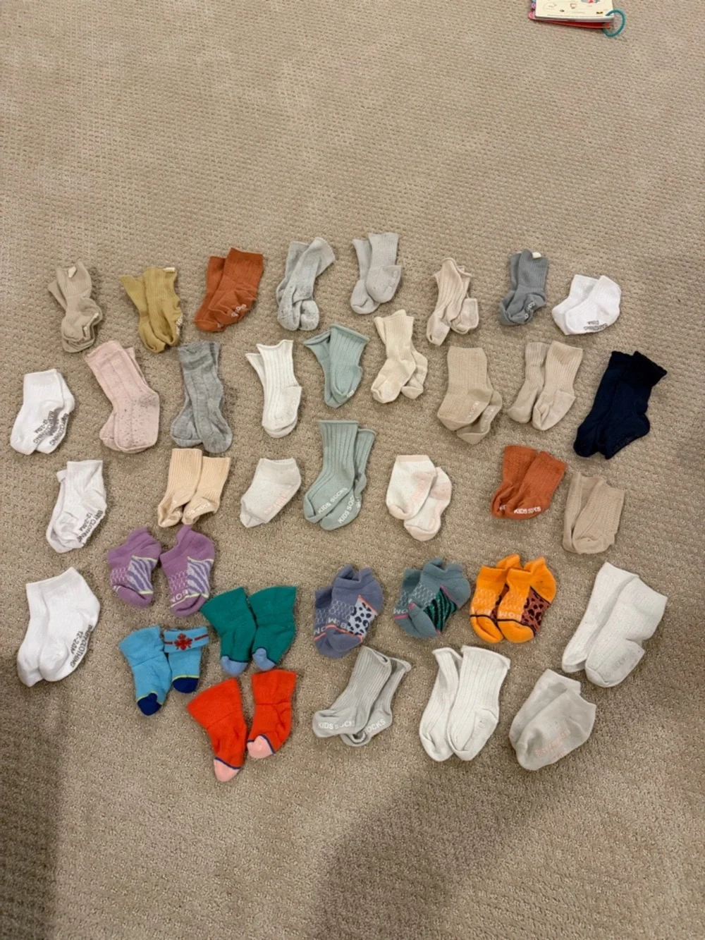 Mixed Baby Toddler Socks Bundle - Neutral & Colorful Assortment